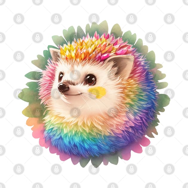 Hedgehog Rainbow by jjsealion