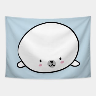 Cute baby seal blob Tapestry