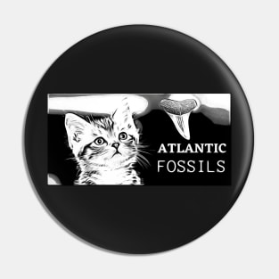 Kitten and Atlantic Fossils Shark Tooth Pin