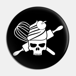 Cupcake skull with rolling pin Pin