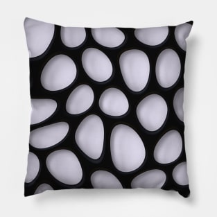 Monochrome Hole Cluster Pillow