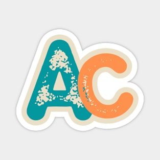 INITIAL AC LETTERS A  AND C Magnet