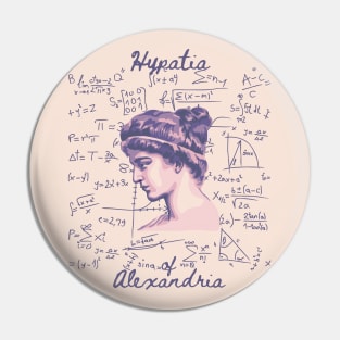 Hypatia of Alexandria Portrait and Quote Pin