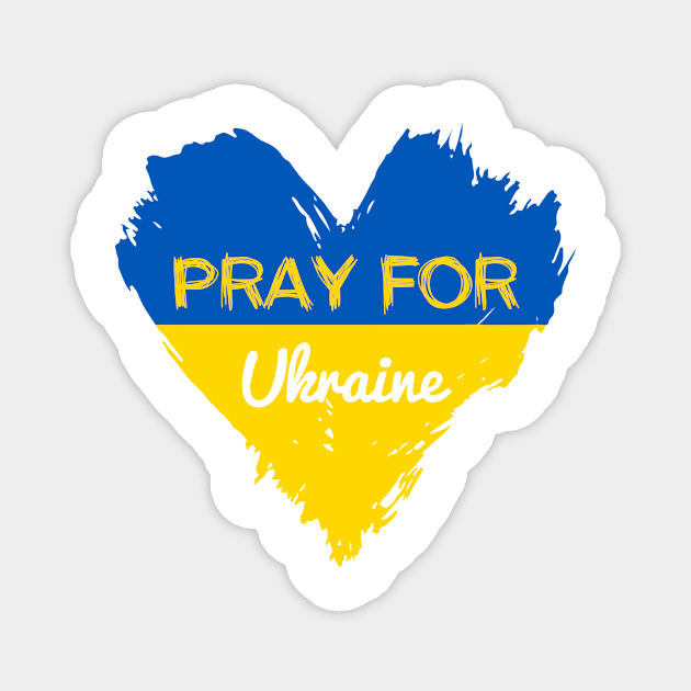 Pray for Ukraine Magnet by Olalart