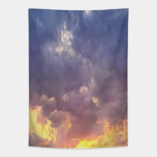 Summer Rain Sunset Tapestry