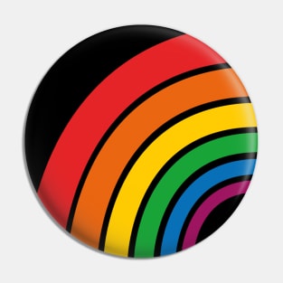 Rainbow arch (on black) Pin