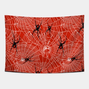 Black Widow Spiders and Webs Tapestry