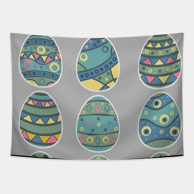 Easter Eggs Tapestry by Kristina Stellar Scandinavian Land