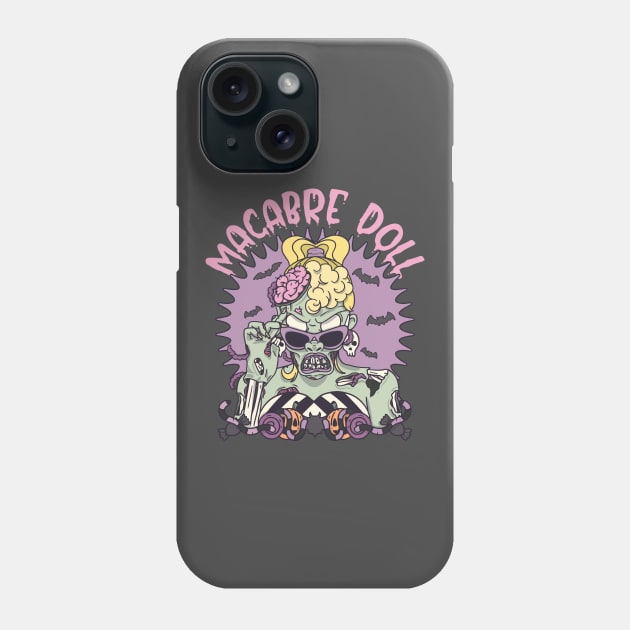 Macabre Doll Zombie Girl Phone Case by Tip Top Tee's