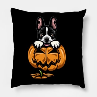 Halloween French Bulldog Pumpkin Pillow