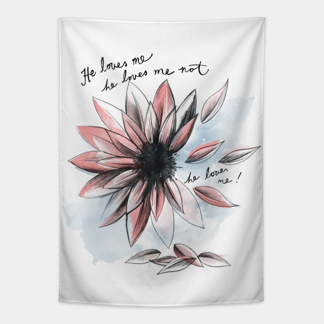 He loves me, he loves me not... Tapestry by Buy Custom Things