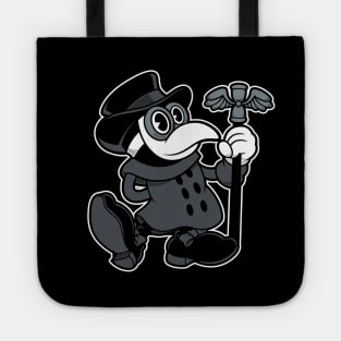 Vintage Cartoon Plague Doctor - Creepy Cute - Spooky Goth Tote