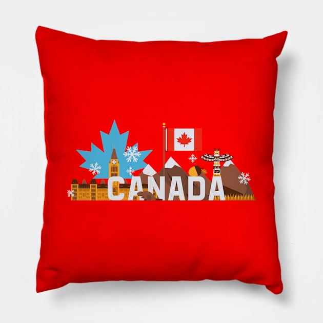 Canada Pillow by Oh My Gift Art