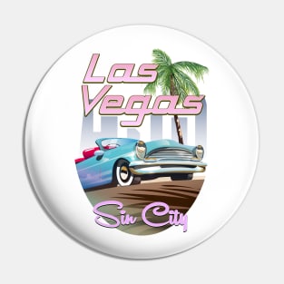 Las Vegas Sin City Travel poster Pin