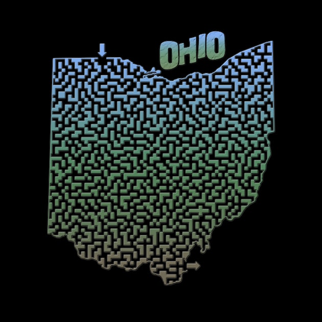 Ohio State Outline Maze & Labyrinth by gorff