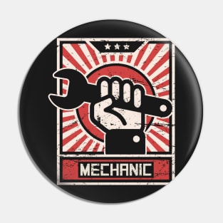 Mechanic Propaganda Poster Pin