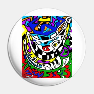 Abstract cat Pin