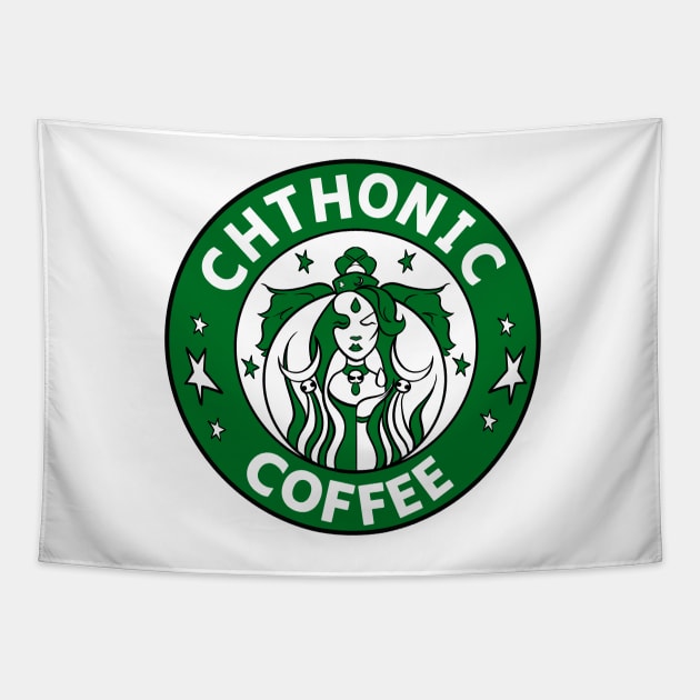 HADES Chthonic Coffee - Nyx Green Tapestry by Kemvee