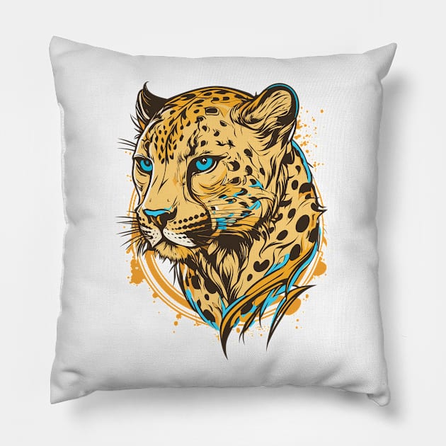 Graffiti Paint Jaguar Creative Pillow by Cubebox