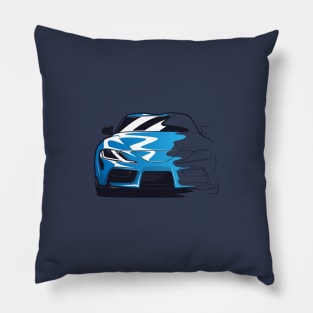 Blue Toyota Supra MKV Sketch Pillow