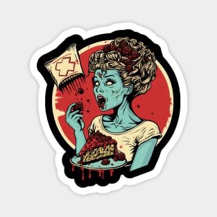 Zombie pin up lady Magnet