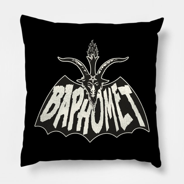 BAPHOMET aka (Bat)phomet Pillow by darklordpug