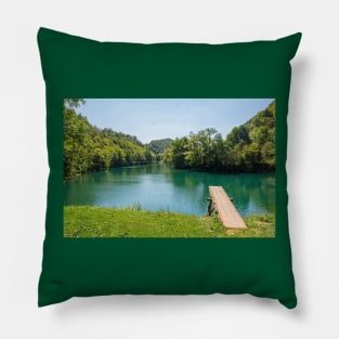 River Una Near Orasac in Bosnia Pillow