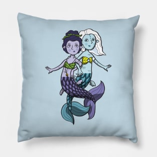 Briony and Merwyn Mermaids Pillow