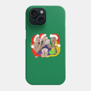 Christmas Lady Card Players Phone Case