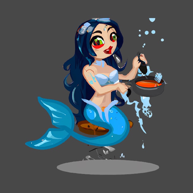 Cooking Mermaid by Dunkel