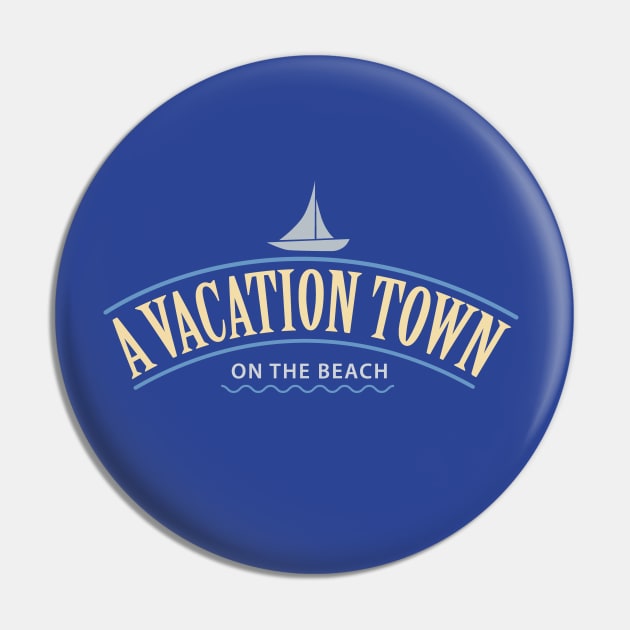 A vacation town on the beach Pin by Studio Phillips