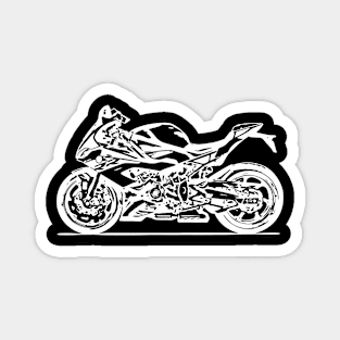 S1000RR Bike White Sketch Art Magnet