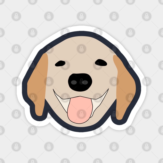 cute smiling golden retriever 2 Magnet by CindyS