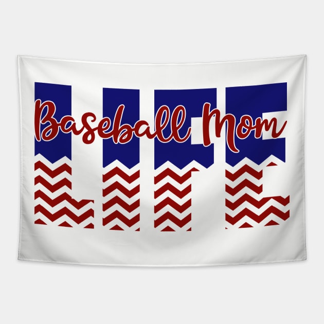 Baseball Mom Life Tapestry by The Crazy Daisy Lady