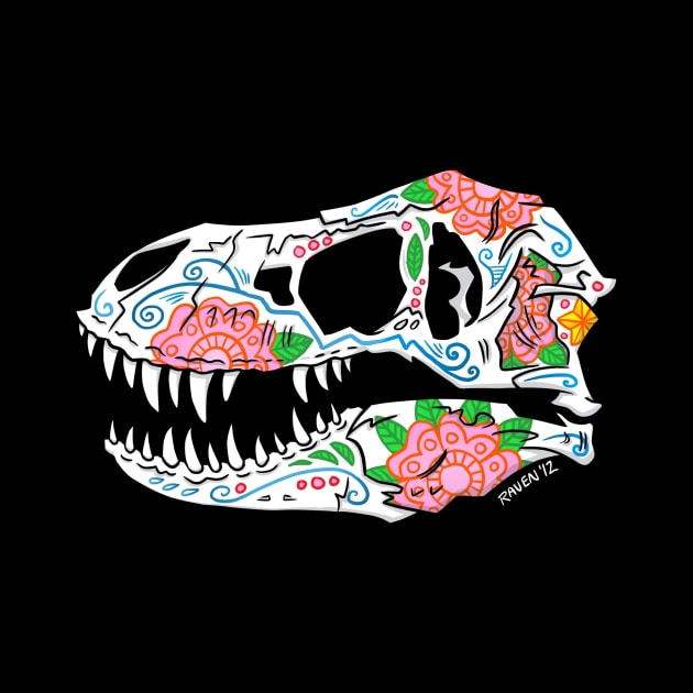 T-Rexican Sugarskull by Raven's Random