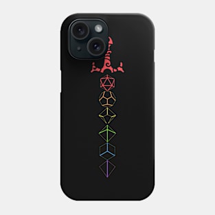 Nerdy Dice Set Collector Sword LGBT Pride D20 Phone Case