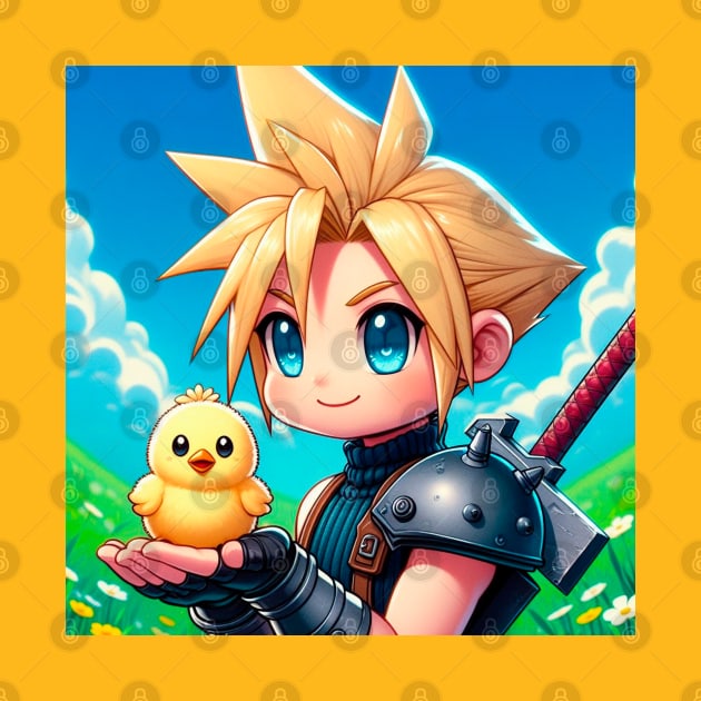 Cloud & Chocobo by artxlife