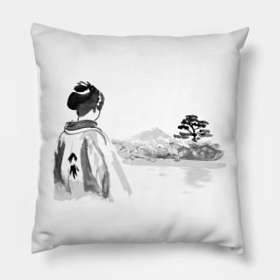 the geisha is watching Pillow