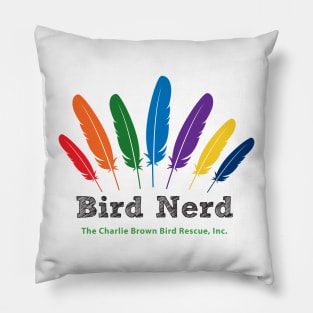 CB bird nerd 2 - black type Pillow