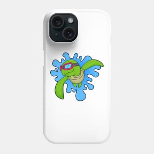 Turtle Swimming Swimming goggles Phone Case