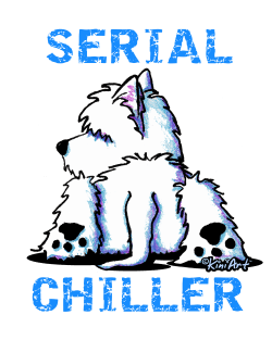 KiniArt Westie SERIAL CHILLER Magnet