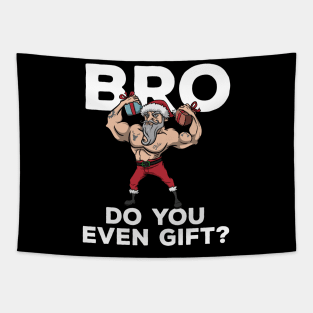 Workout Lifting Lifter Santa Claus Gym Christmas Fitness Tapestry