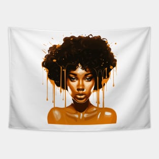 Afrocentric Woman Dripping With Melanin Tapestry