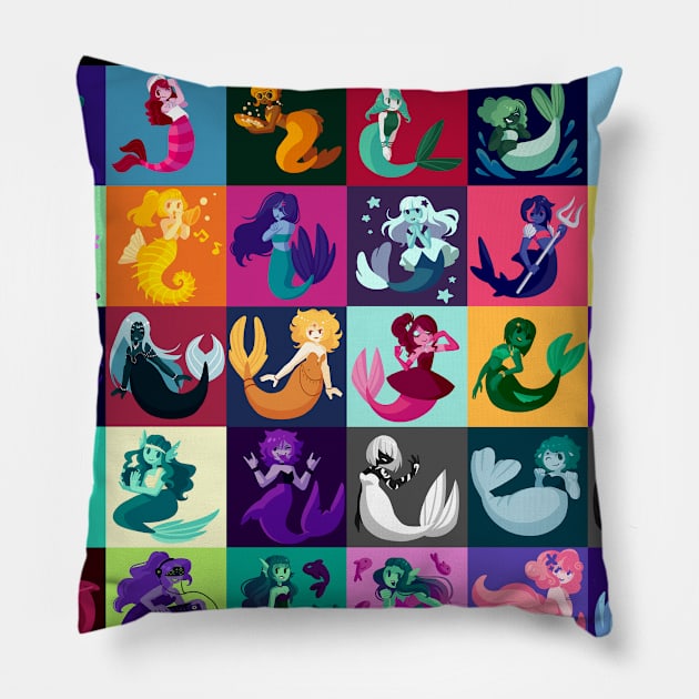 Mermaid Rainbow Pillow by JessicaCollicelli