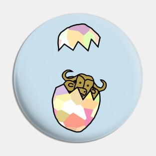 Gold Ox Funny Easter Eggs Pin