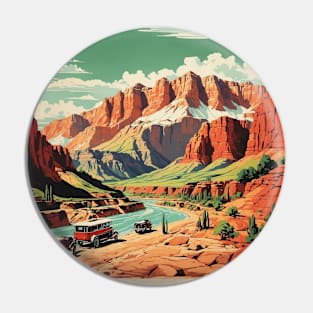 Durango Mexico Tourism Vintage Poster Pin