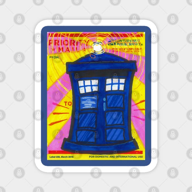 Squishy Police Box slap Magnet by Phosfate