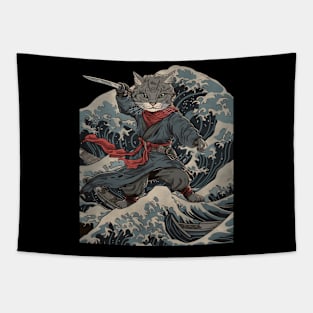 Cat Ninja Stealth Tapestry