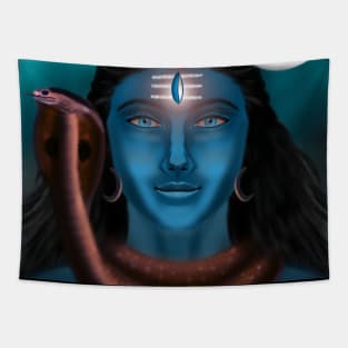 Mahadev - Shiva - Aum - shiva god india Tapestry