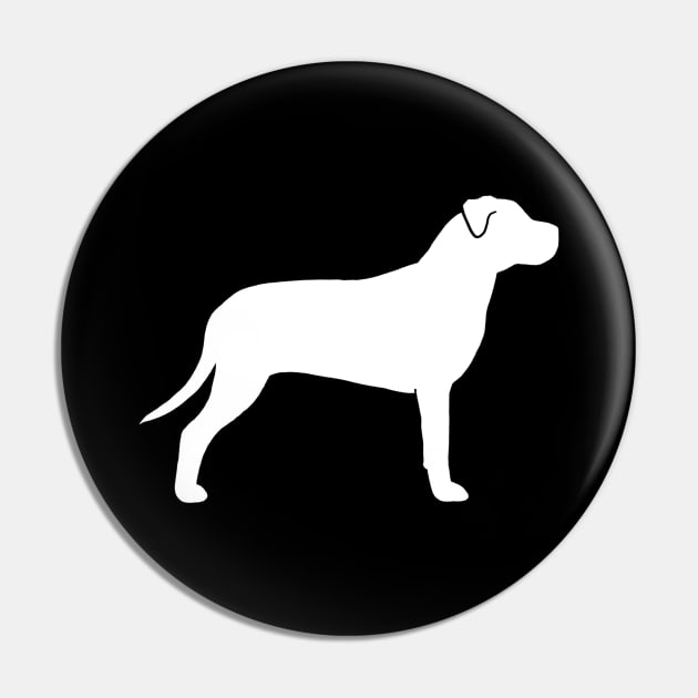 American Pit Bull Terrier Silhouette Pin by Coffee Squirrel